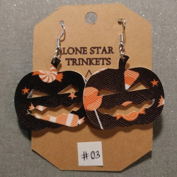 Jewelry - Jack o lantern Halloween Earrings #03
